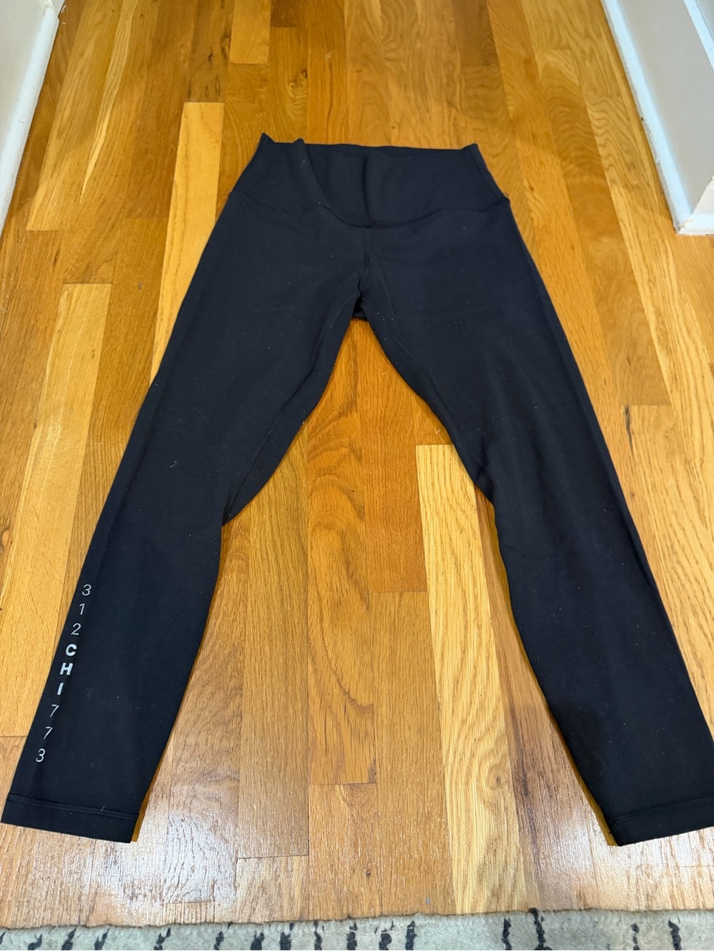 Lululemon align Black Active Leggings with Side Reflective Detail